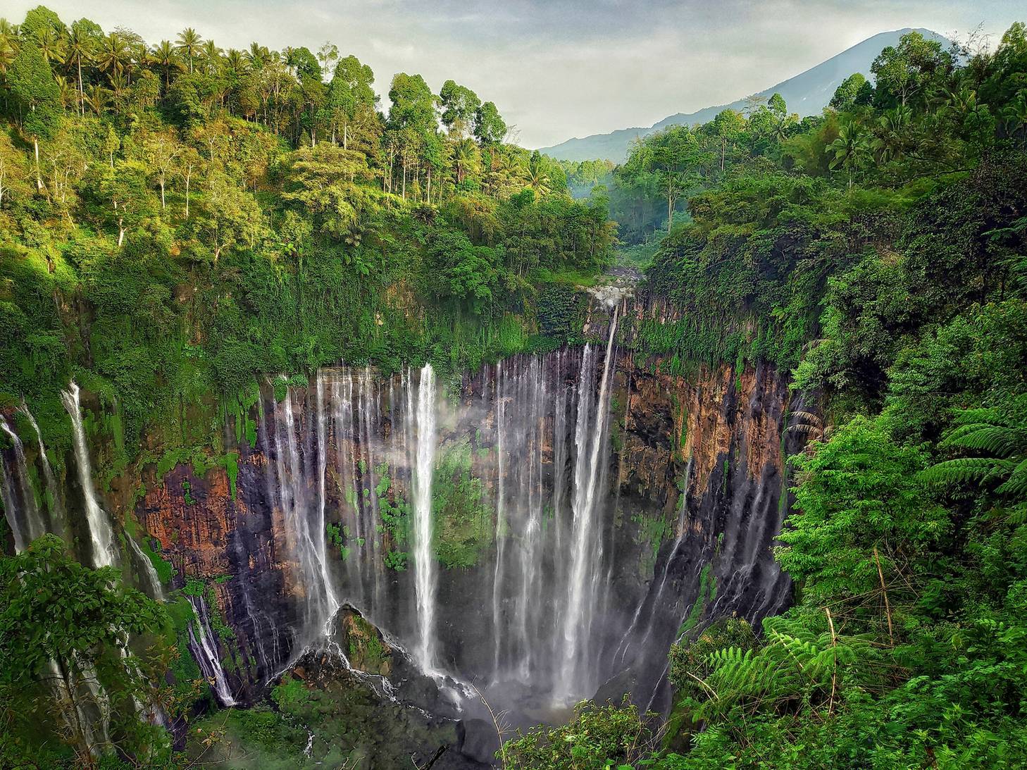 Tumpak Sewu Waterfall landscape